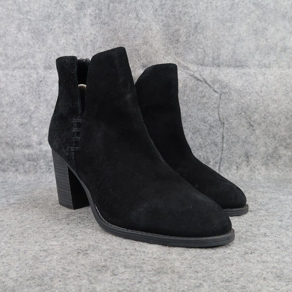 Steve Madden Shoes Womens 10 Booties Fashion Leather Cutout Stacked Heel Shepp
